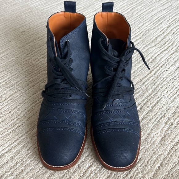 Chanel navy lace up booties - Picture 3 of 9